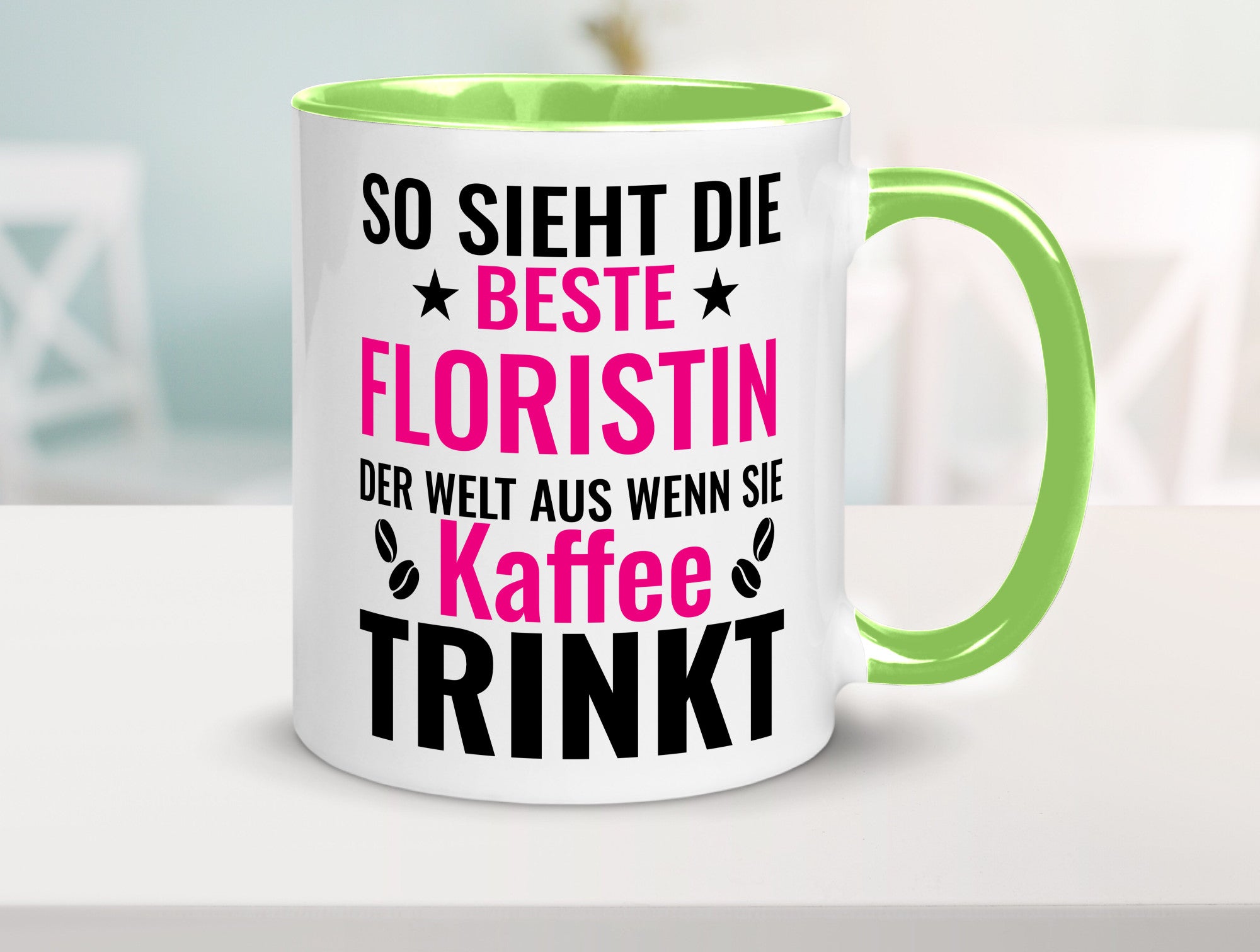 Kaffee trinkt: Floristin | Blumen Verkäuferin lustiger Spruch Geschenk Humor