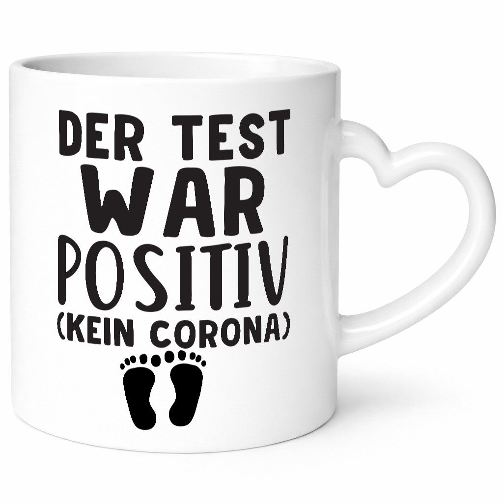 Der Test war positiv | Schwangerschaft Tasse Eltern Humor Geschenkidee