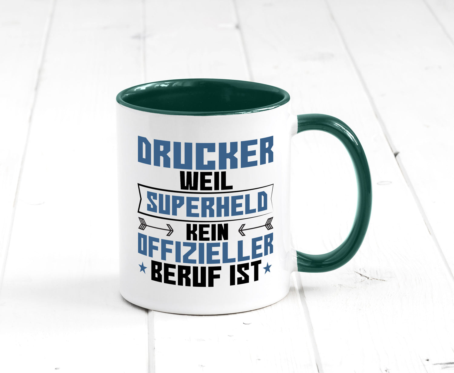 Superheld Drucker | Druckerei Print Medien Humor Geschenkidee Tasse