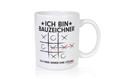 Lösung finden: Bauzeichner | Zeichner lustig Humor Geschenkidee Geschenk Tasse