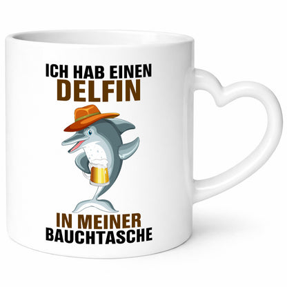 Ich hab einen Delfin in meiner Bauchtasche | Party Bier Humor Geschenkidee Tasse