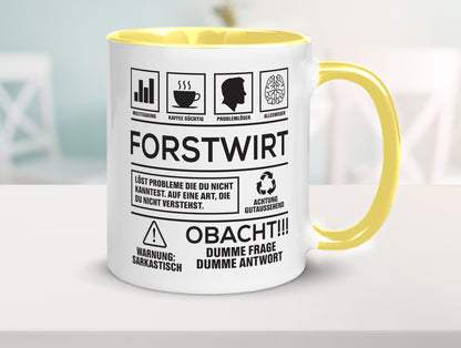 Achtung Probleme Forstwirt | Waldarbeiter lustig Arbeit Kollegen Büro Geschenk