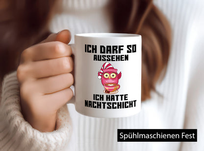 Nachtschicht Eule | Spruch Arbeit müde Nachtjob Geschenkidee Kollegen Büro