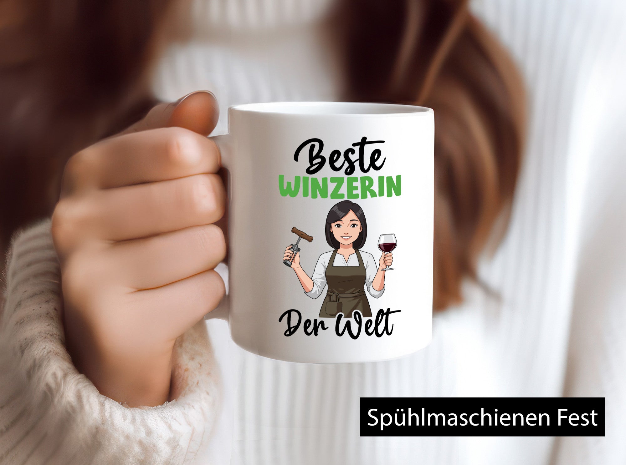 Beste Winzerin | Weinbauer Wein v2 Humor Geschenkidee Tasse