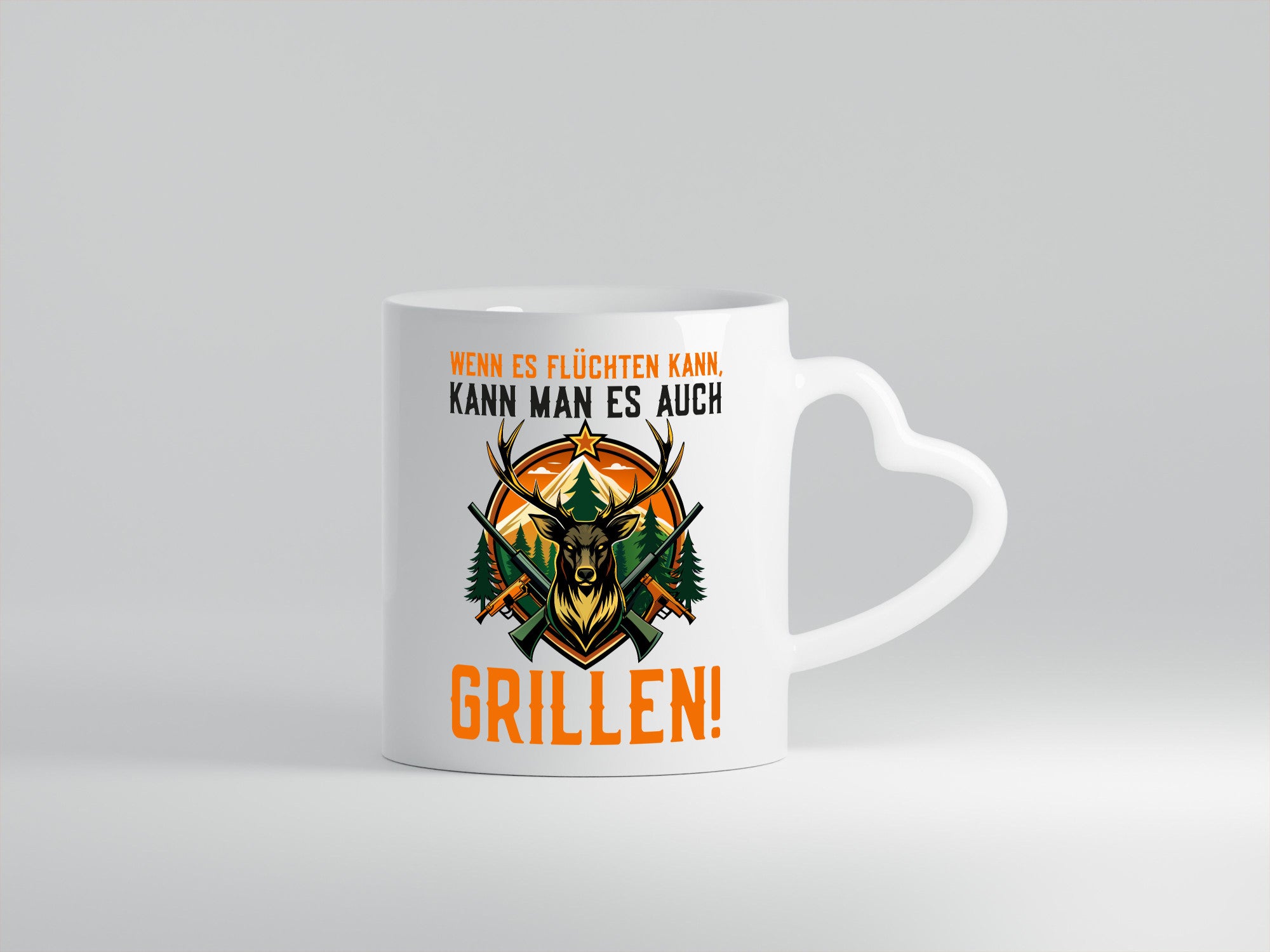Wenn es flüchten kann man auch Grillen | Jäger Geschenk Humor Geschenkidee
