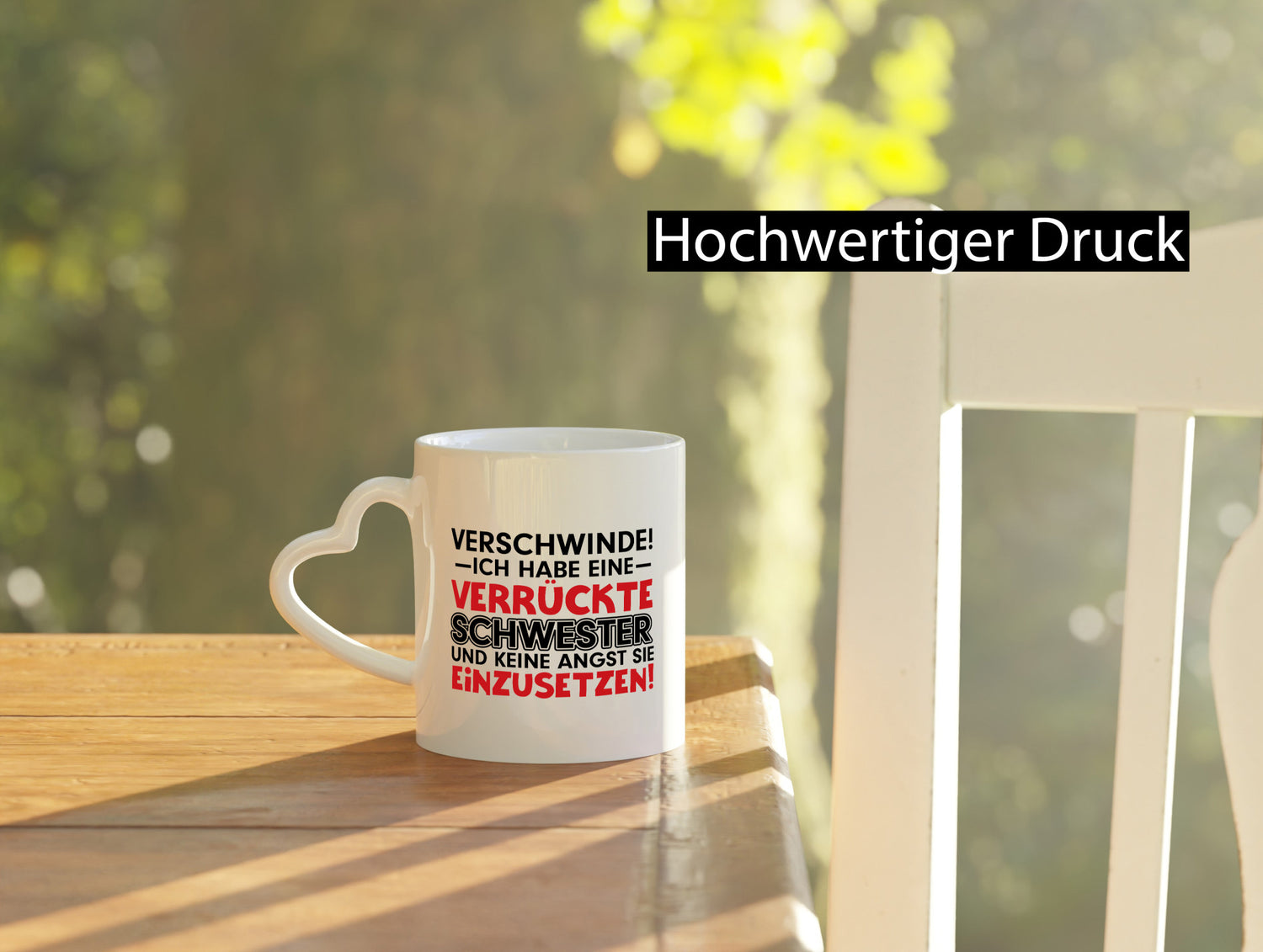 Verrückte Schwester | Spruchtasse Geschwisterliebe lustiger Spruch Geschenk