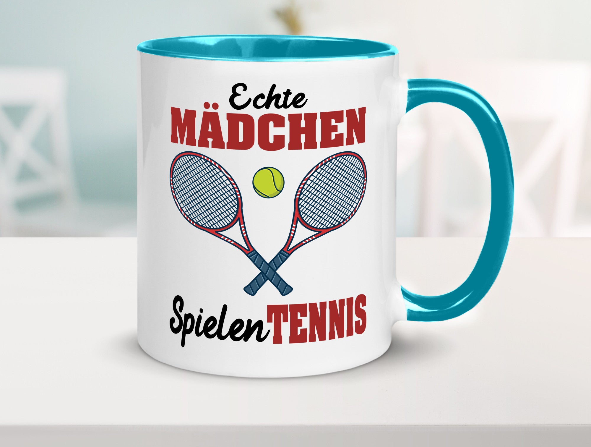 Echte Mädchen Spielen Tennis | Sport Geschenkidee Humor Tasse