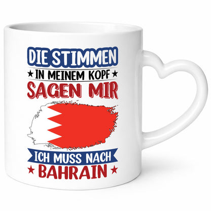 Bahrain | Urlaub Stimmen in meinem Kopf Traumland Humor Geschenkidee Tasse