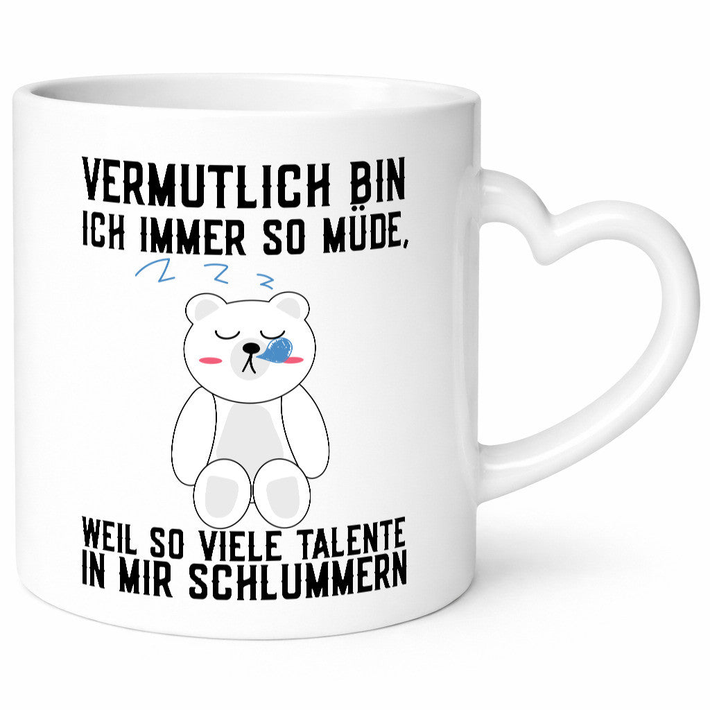 Viele Talente schlummern | schlafender Bär Superman Held lustiger Spruch