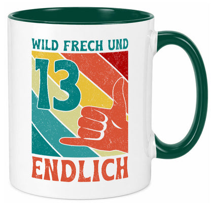 13. Geburtstag | 13 Jahre Wild und Frech Humor Geschenkidee Tasse