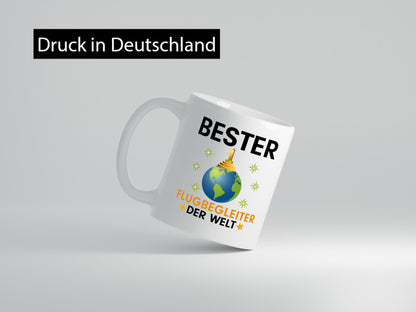 Welt Bester Flugbegleiter | Steward Flughafen Geschenkidee Humor Tasse
