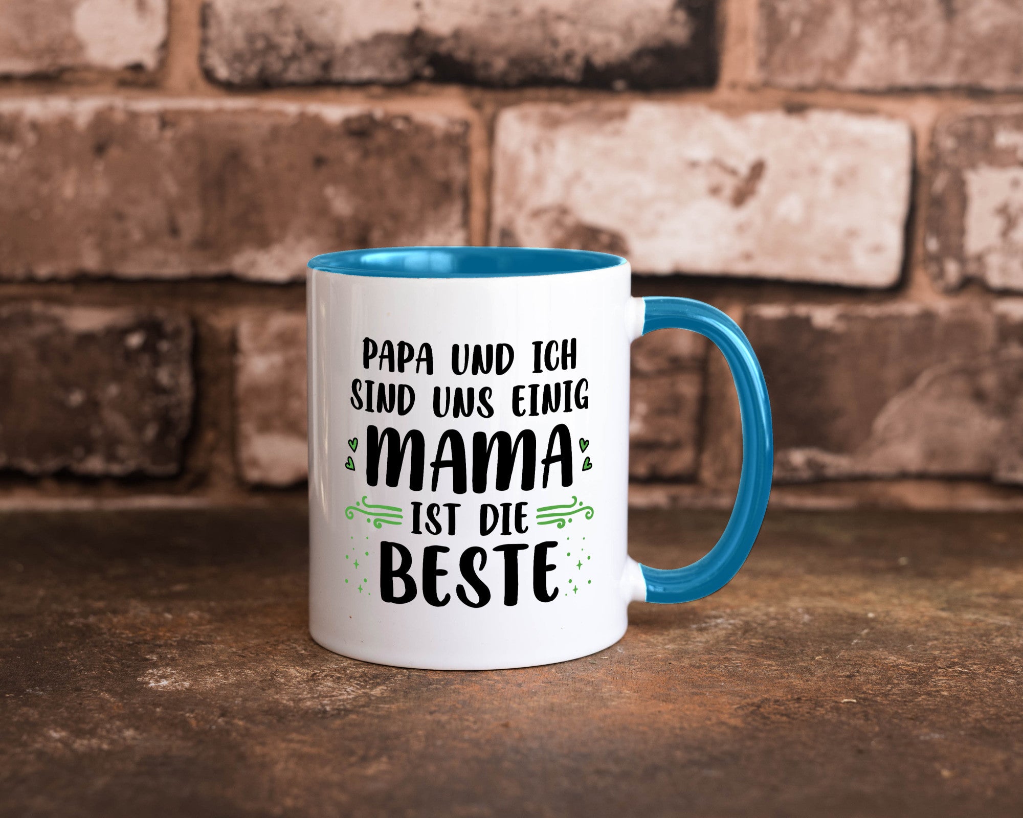 Papa und ich sind uns einige Mama ist die beste | Muttertag Geschenk Familie