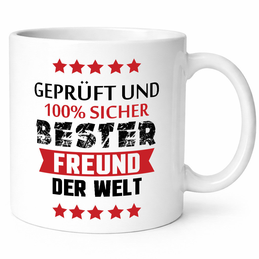 Geprüft &amp; Sicher bester Freund | Freundschaft lustiger Spruch Geschenk Humor