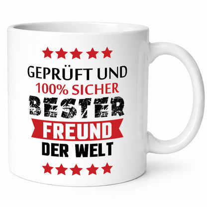 Geprüft &amp; Sicher bester Freund | Freundschaft lustiger Spruch Geschenk Humor