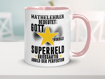 Bedeutung von Mathelehrer | Lehrer Mathe Humor Geschenkidee Tasse