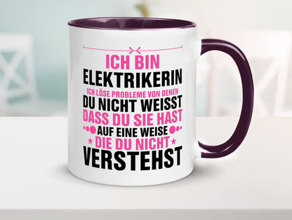 Löse Probleme: Elektrikerin | Elektronikerin Elektrik v2 Geschenkidee Humor