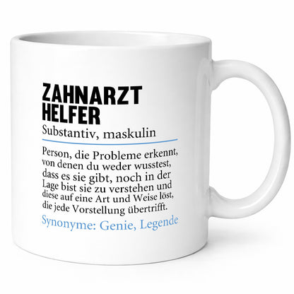 Zahnarzthelfer | Spruch Humor Zahnmedizin Geschenkidee Tasse