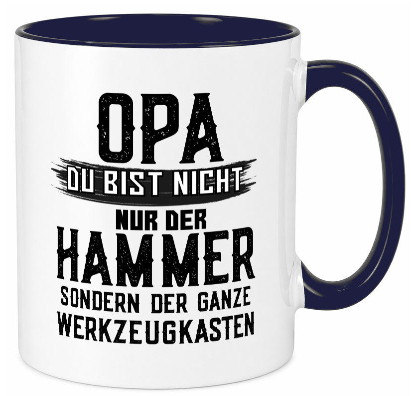 Opa ist der Hammer | Großvater Tasse Werkzeugkasten lustig Familie Geschenkidee
