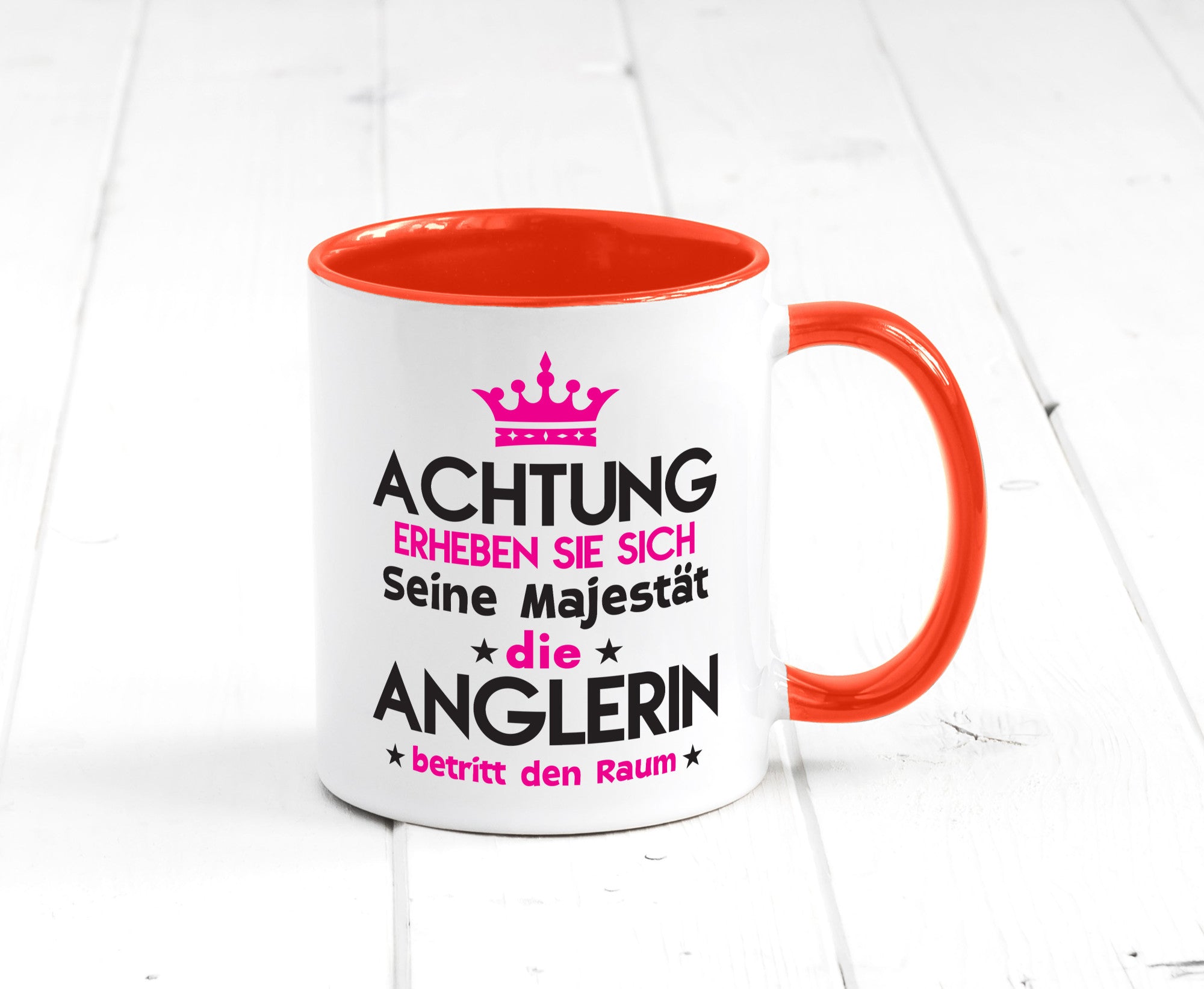 Seine Majestät Anglerin | Angeln Fischerin lustiger Spruch Geschenk Humor