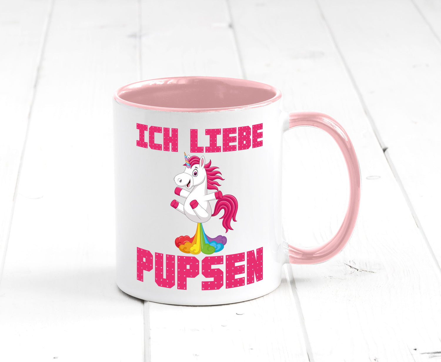 Ich liebe pupsen | Einhorn Pups lustiger Spruch Humor Geschenkidee Tasse