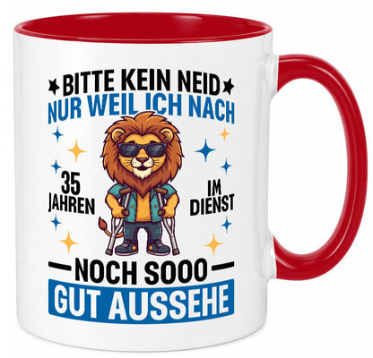 35 Jahre im Dienst | Arbeitsjubiläum Arbeit lustig Kollegen Büro Geschenk Tasse