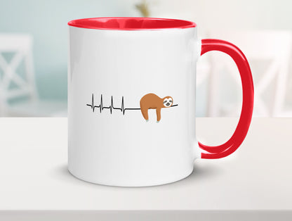 Herzschlag Faultier | Faulheit Morgenmuffel faul Humor Tierliebhaber