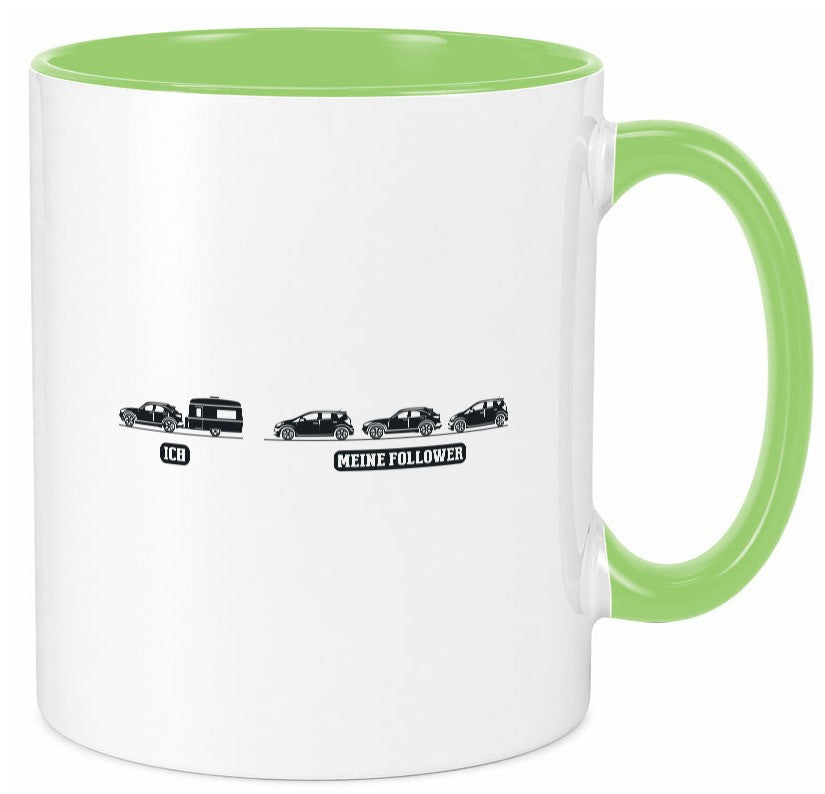 Ich | Meine Follower Camper Autos lustig Humor Geschenkidee Geschenk Tasse