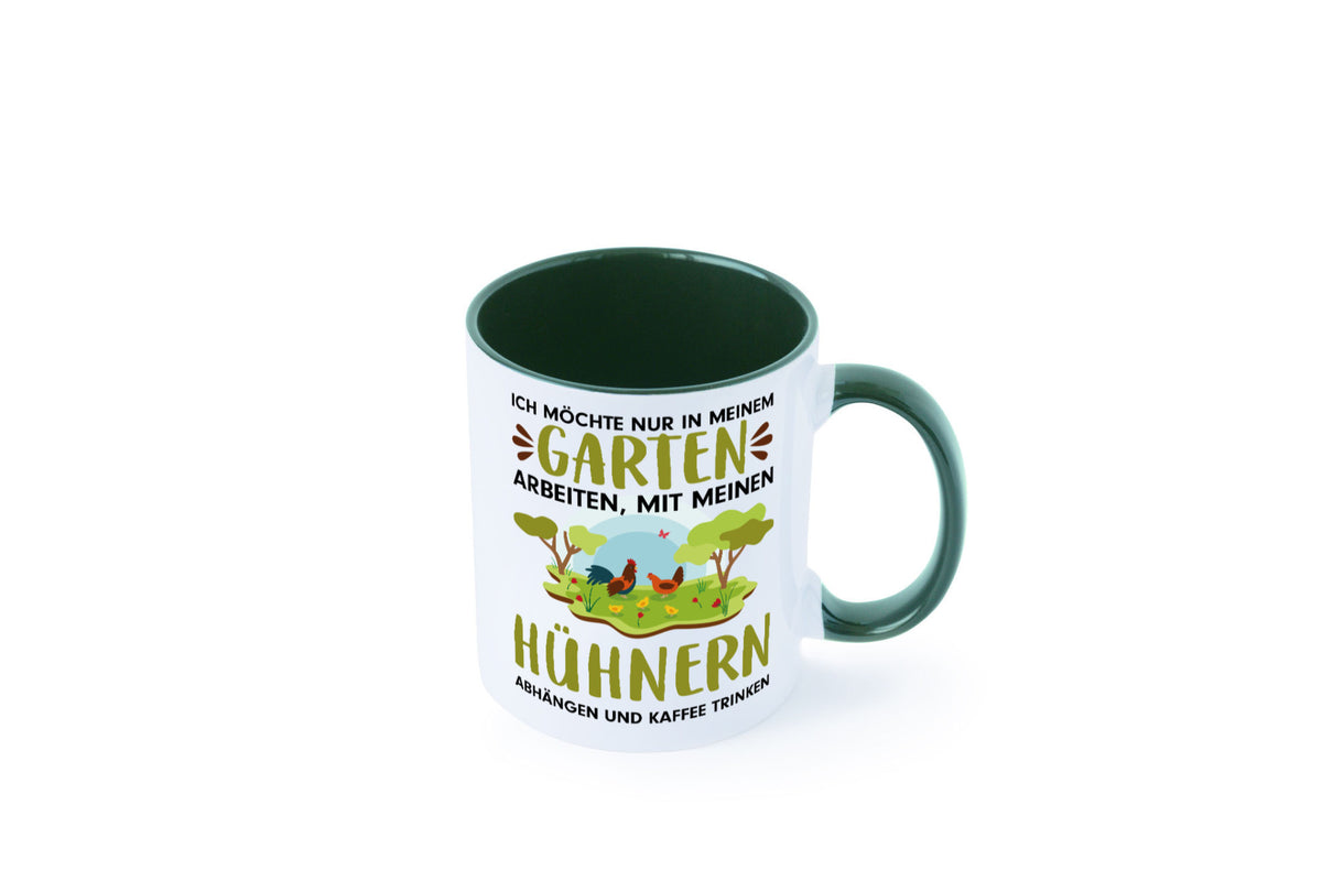 Garten Hühner | Gartenarbeit Tasse Bauernhof Spruch lustiger Geschenk Arbeit