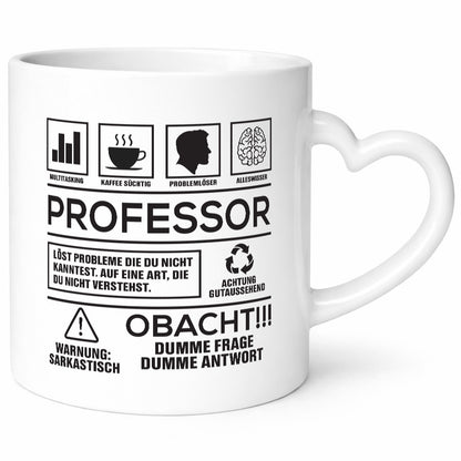 Achtung Probleme Professor | Uni Universität Geschenkidee Humor Tasse