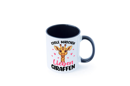 Coole Mädchen lieben Giraffen | Giraffe Geschenk Humor Geschenkidee lustiger Tasse
