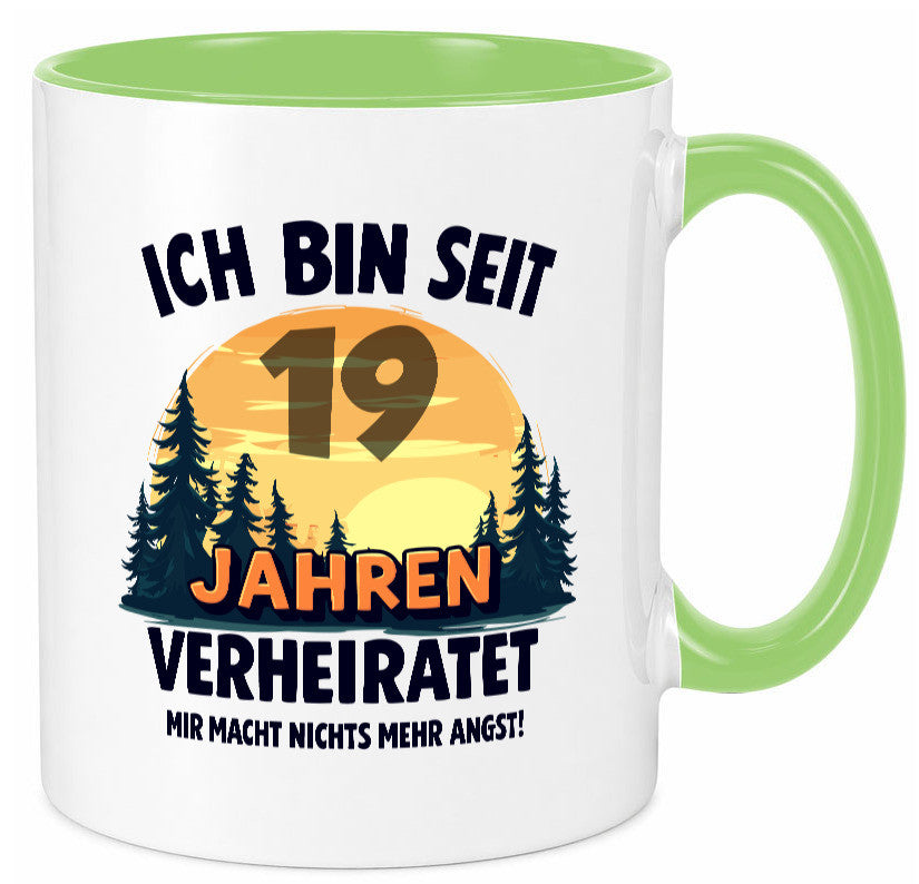 Ich bin Verheiratet | 19. Hochzeitstag Ehepaar v2 Geschenkidee Humor Tasse