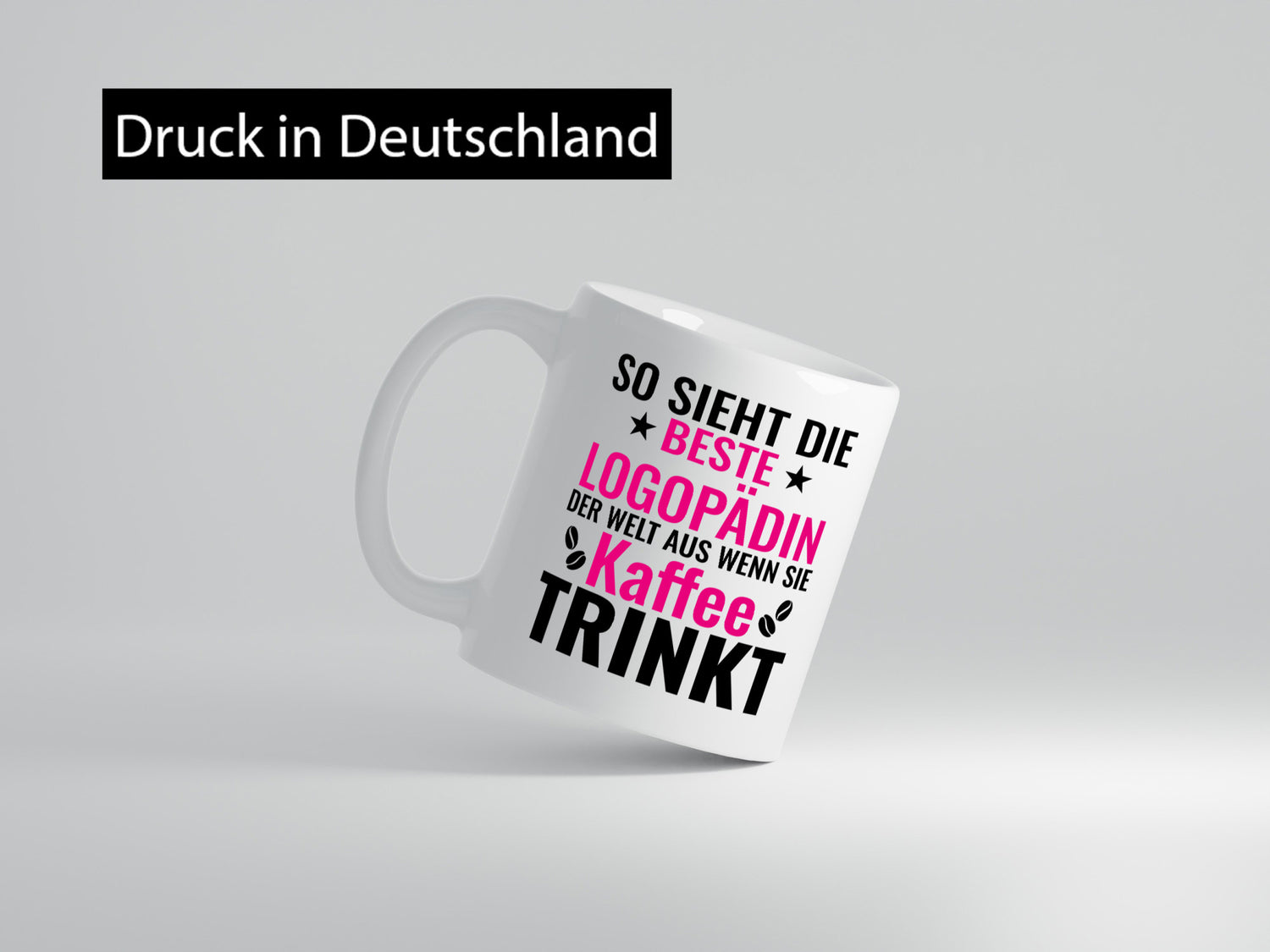 Kaffee trinkt: Logopädin | Sprachtherapie Humor Geschenkidee Tasse