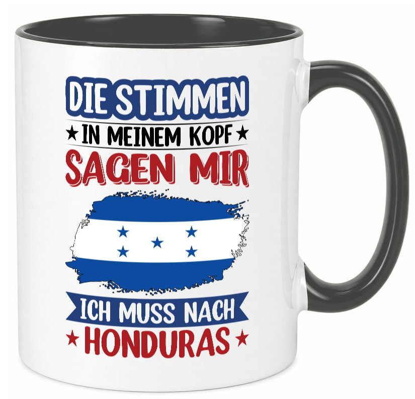 Honduras | Urlaub Stimmen in meinem Kopf Traumland Geschenkidee Humor Tasse