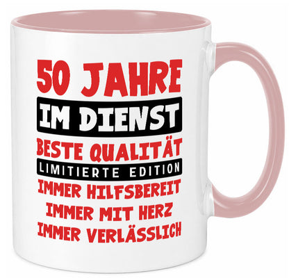 50 Jahre im Dienst | Jubiläum Arbeit v9 lustiger Spruch Geschenk Kollegen Büro