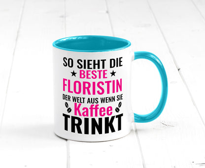 Kaffee trinkt: Floristin | Blumen Verkäuferin lustiger Spruch Geschenk Humor