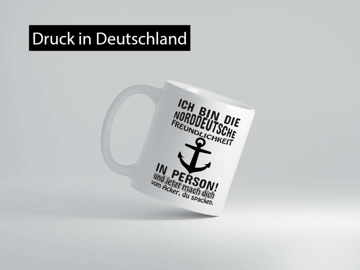 Norddeutsche Freundlichkeit | Spruch Tasse Anker lustiger Geschenk Humor