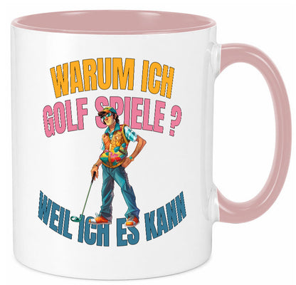 Der Golfspieler, Golfen, Freiheit beim Golfe, lustig Humor Geschenkidee Tasse
