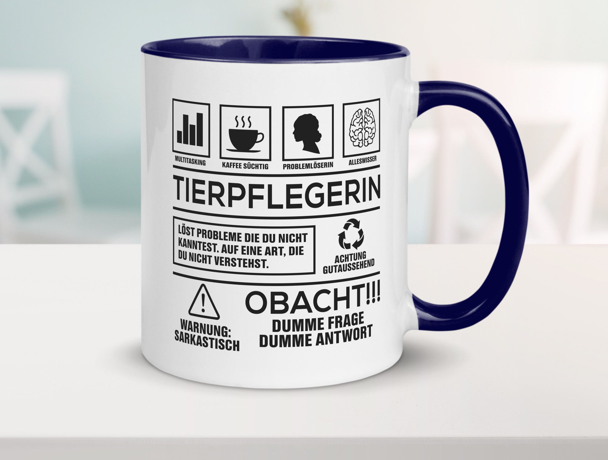 Achtung Probleme Tierpflegerin | Pflegeberuf Tierheim lustiger Spruch Geschenk