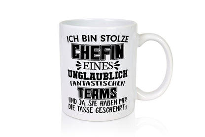 Ich bin stolze Chefin Humor Arbeit Kollegen Büro Geschenkidee Tasse