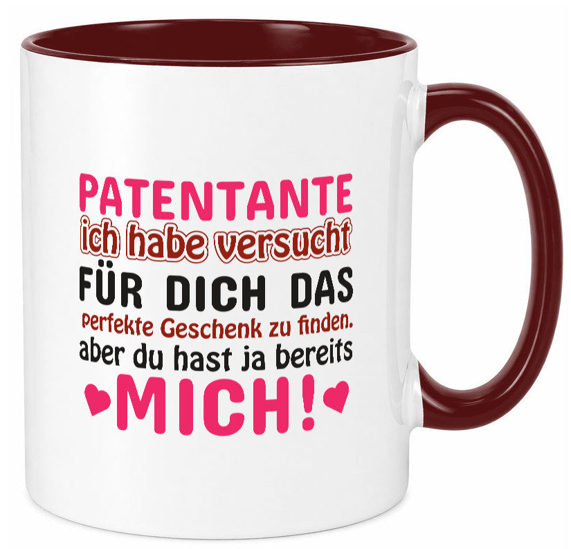 Patentante Tasse | lustiger Spruch Patin Tante Geschenk Humor Geschenkidee