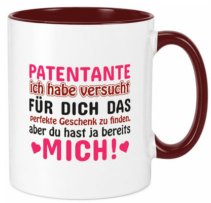 Patentante Tasse | lustiger Spruch Patin Tante Geschenk Humor Geschenkidee