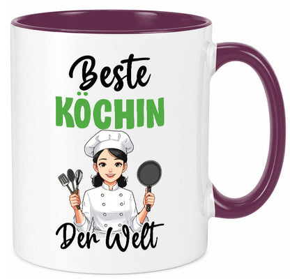 Beste Köchin | Chefköchin Chefkoch v2 lustig Arbeit Kollegen Büro Geschenk Tasse