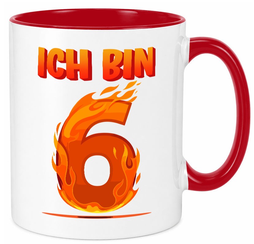 6. Geburtstag | 6 Jahre Drache lustig Geschenkidee Geschenk Tasse