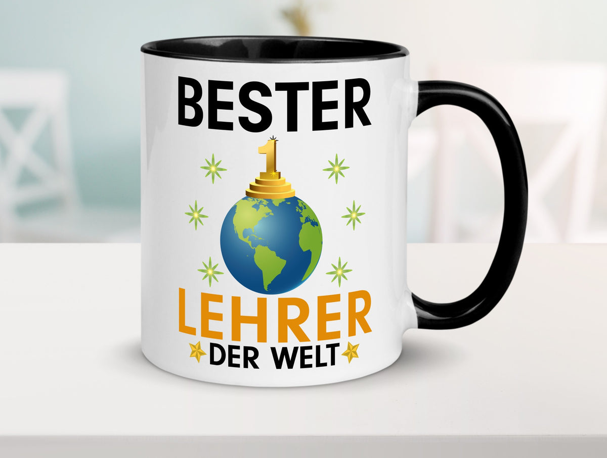 Welt Bester Lehrer | Schule Beruf Schüler Geschenk Arbeit Kollegen Büro Tasse
