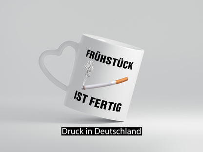 Frühstück ist Fertig | Zigarette Nikotin Raucher lustiger Spruch Geschenk Humor