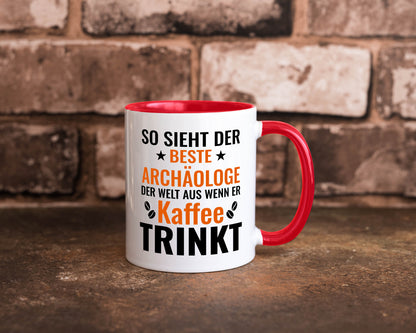 Kaffee trinkt: Archäologe | Archäologie Forscher lustig Humor Geschenkidee