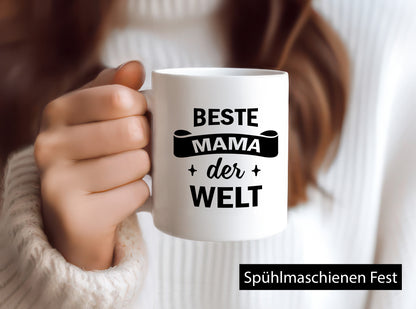 Beste Mama der Welt | Muttertag ich liebe dich Humor Familie Geschenkidee Tasse