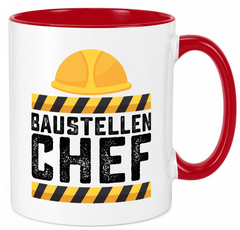 Baustellen Chef | Baustelle Bauherr Bauleiter Geschenkidee Arbeit Kollegen Büro Tasse