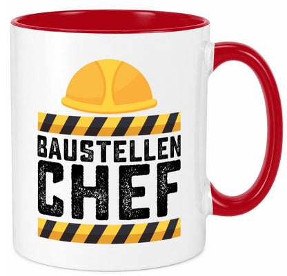 Baustellen Chef | Baustelle Bauherr Bauleiter Geschenkidee Arbeit Kollegen Büro Tasse