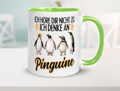 Ich denke an Pinguine Geschenkidee Humor Tasse